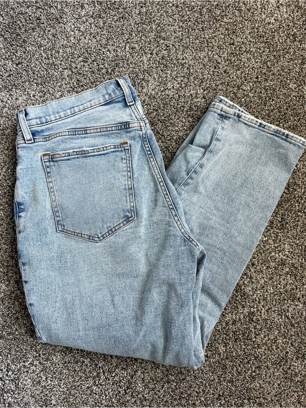 Abercrombie & Fitch Light Wash Ultra High Rise Straight Jeans, Curve Love